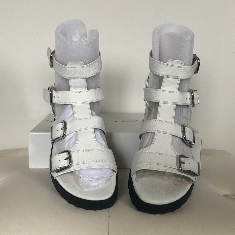 VIA SPIGA White Leather Gladiator Jacqueline